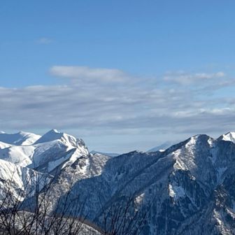 オジカ沢の頭から俎グラ