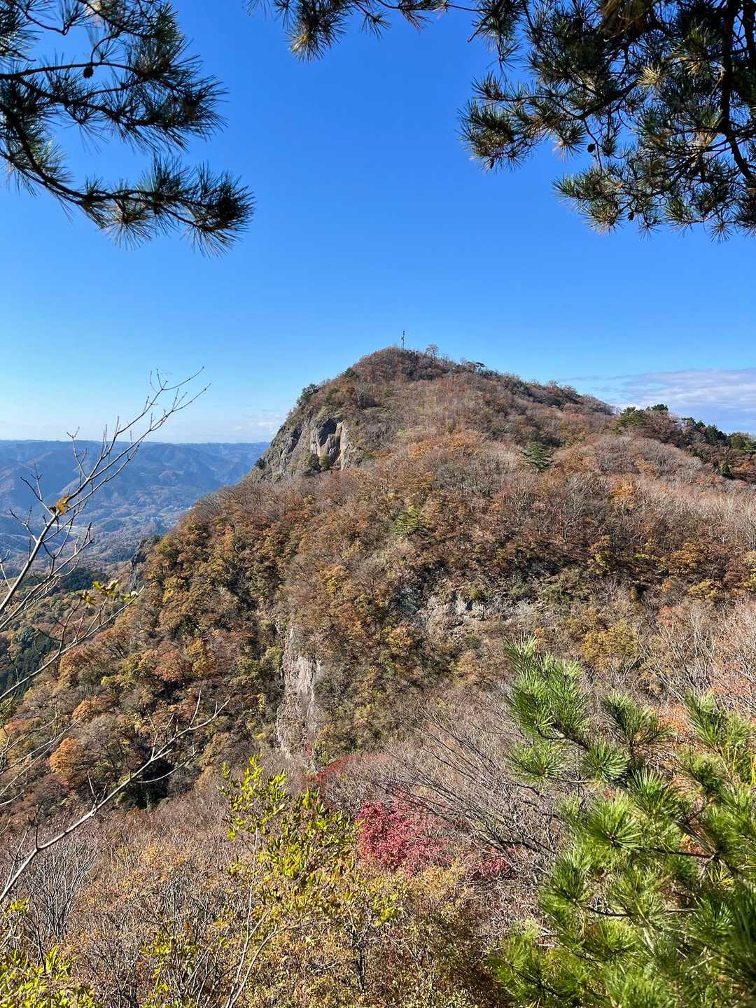 さっきまでいた山頂⛰️