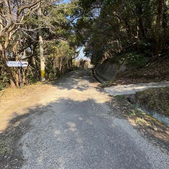 矢筈岳登山道入口。鋪道から別れ右折。