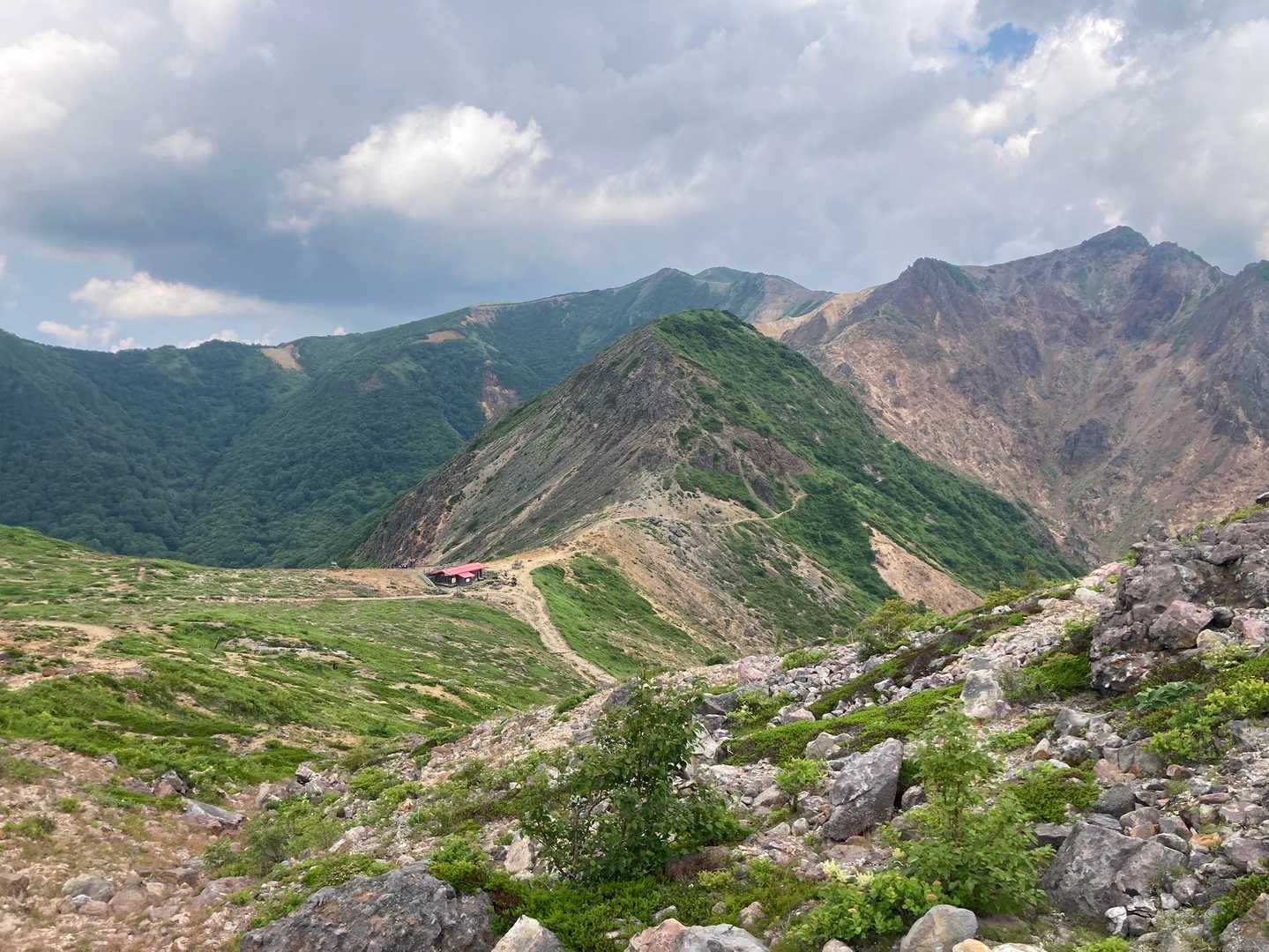 峠の茶屋登山口-茶臼岳-隠居倉-朝日の肩-朝日岳 周回コースの写真