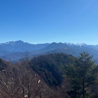 左が塩見岳。塩見も良く見えた