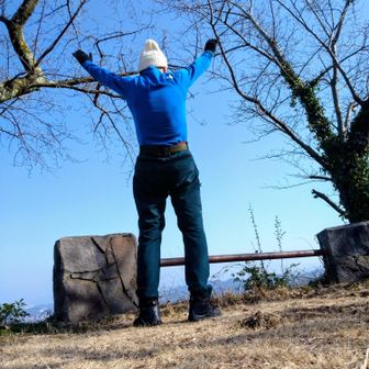 展望台にて✨
何時もの満足ポーズ🎌😄