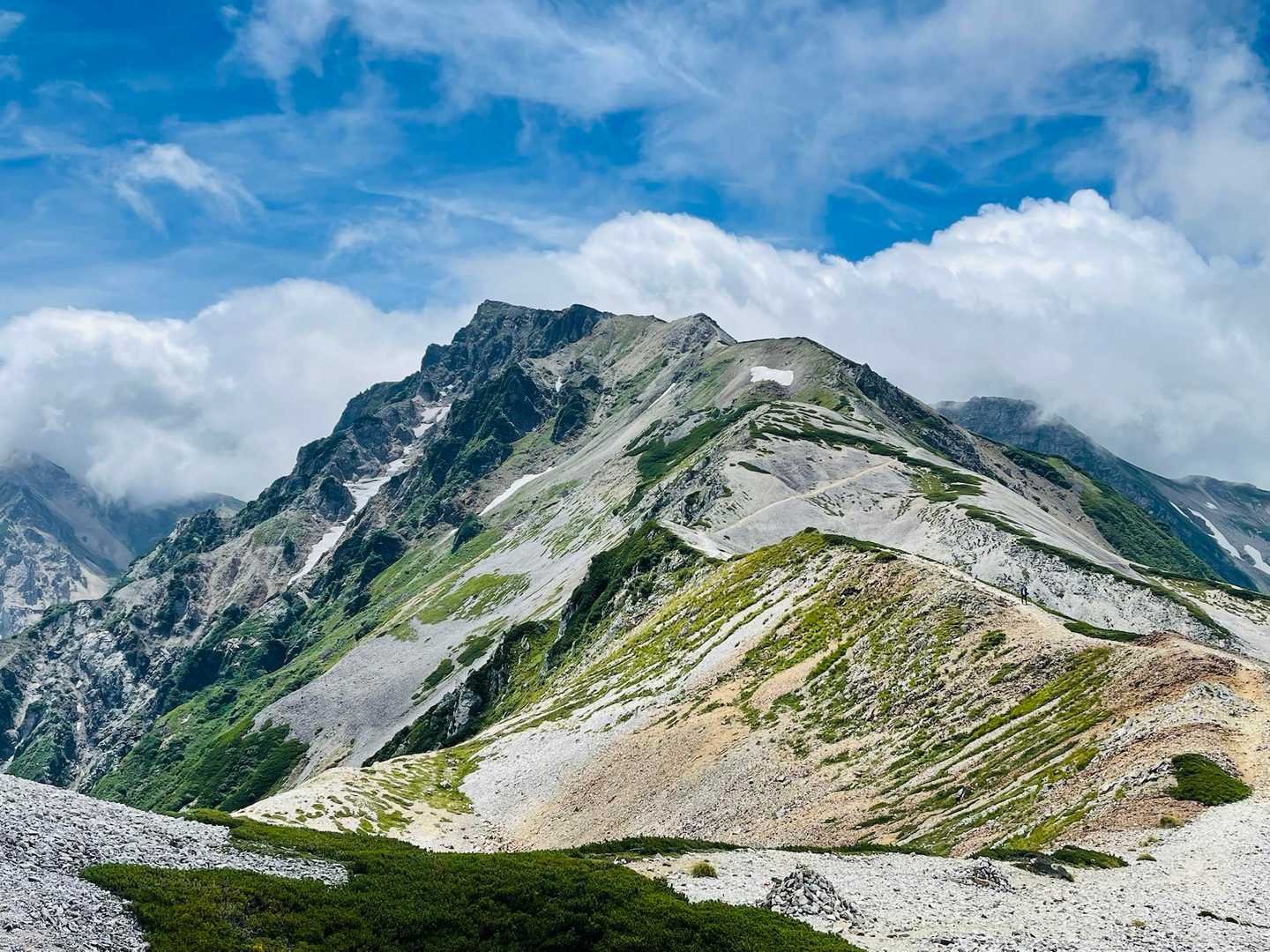 蓮華温泉バス停-蓮華温泉登山口-船越の頭-小蓮華山-白馬岳 往復コースの写真