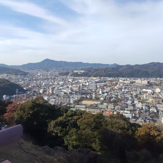 洲本市街と先山。