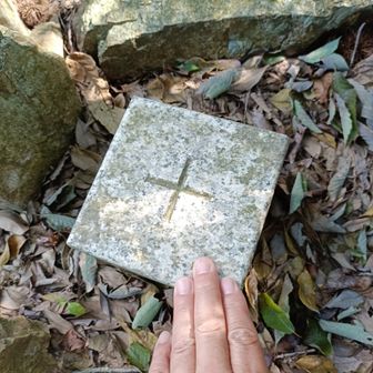 十方山三角点にタッチ