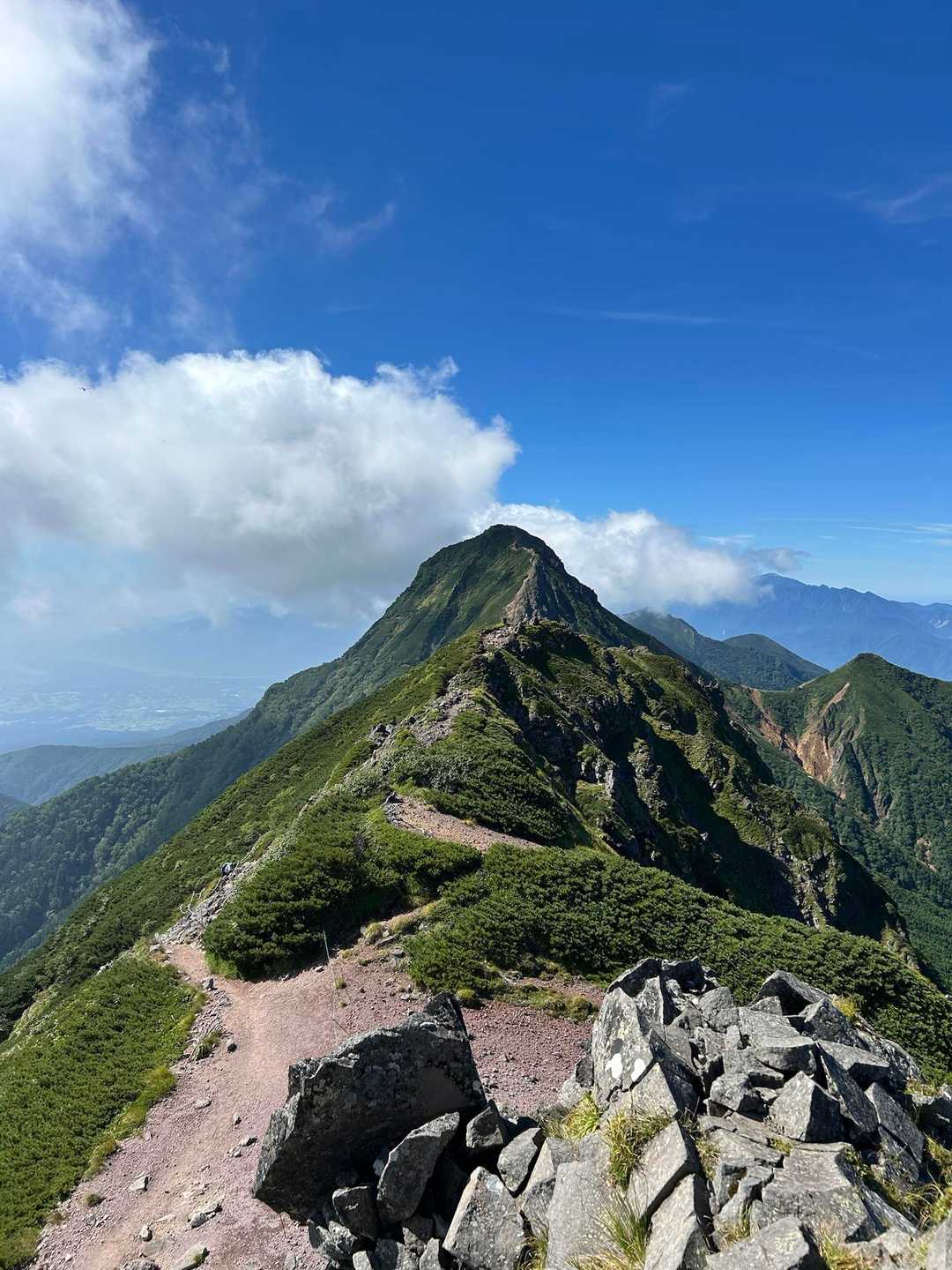 赤岳へ続くきつ〜い登り💦