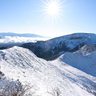根石岳へ向かう分岐
なかなかの稜線です✨️