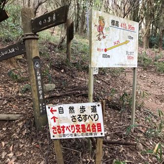 ４合目から８合目までの各合目で一般コースとさるすべりコースが交差します。