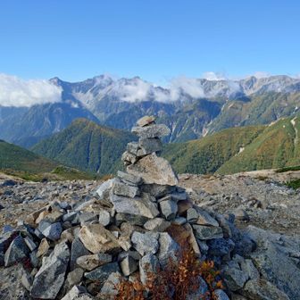 横通岳、登頂