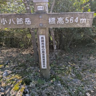 お弁当食べて、小八郎岳を回って下ります。