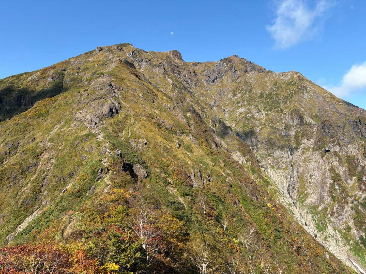 アップにすると人が見えます。西黒尾根でこんなにたくさん登山者がいるのをみるのは初！