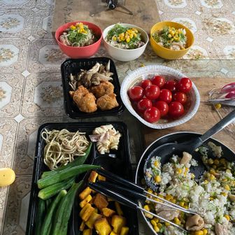 チーズフォンデュの具材も用意して