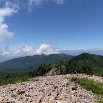 烏帽子岳、湯ノ丸山、西篭ノ登山。