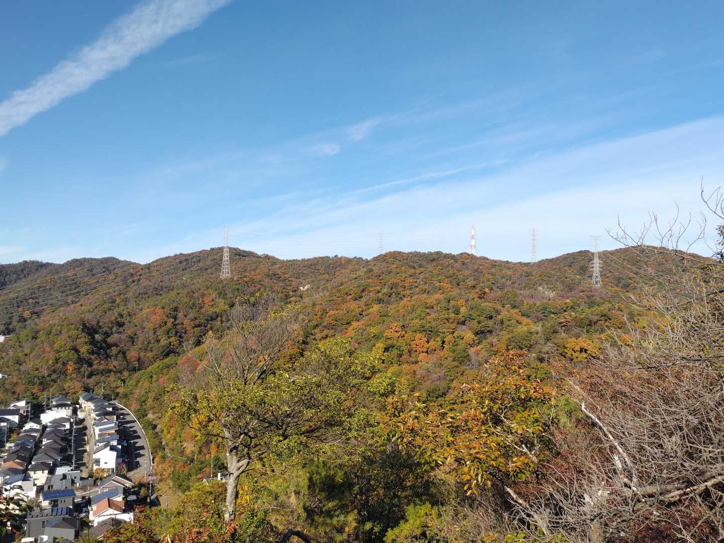 中山連峰
右手：多田神社
左手：中山寺