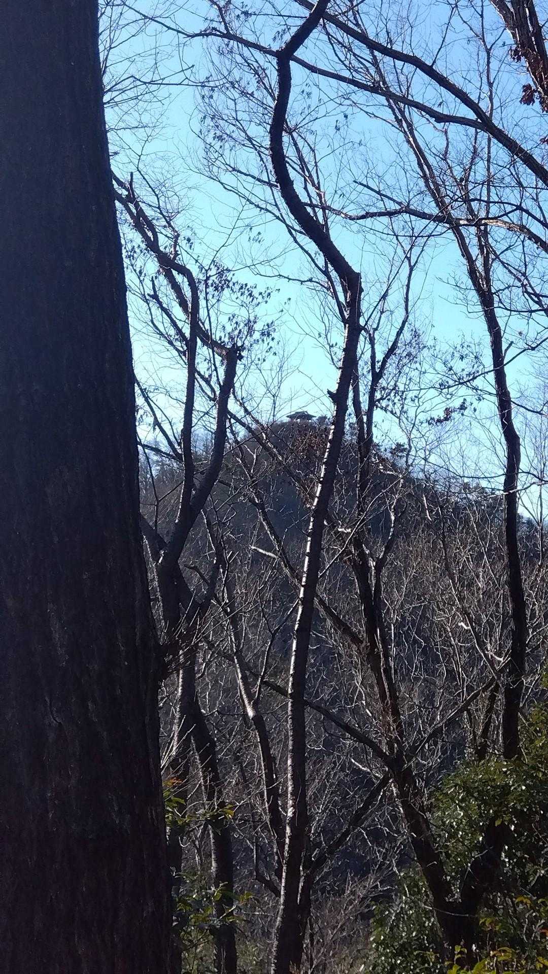 本年第1座目ピークの浅間山、ちんまりと小屋？が見える