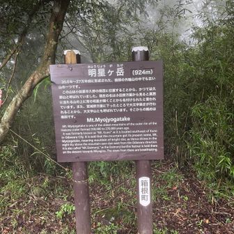 思いの外遠かった明星ヶ岳。湿度が高いための体力の消耗があったからかな。