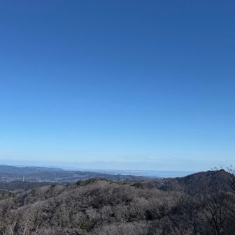先程登ってきた神峰山の先には
北茨城の方まで海が見えます✨