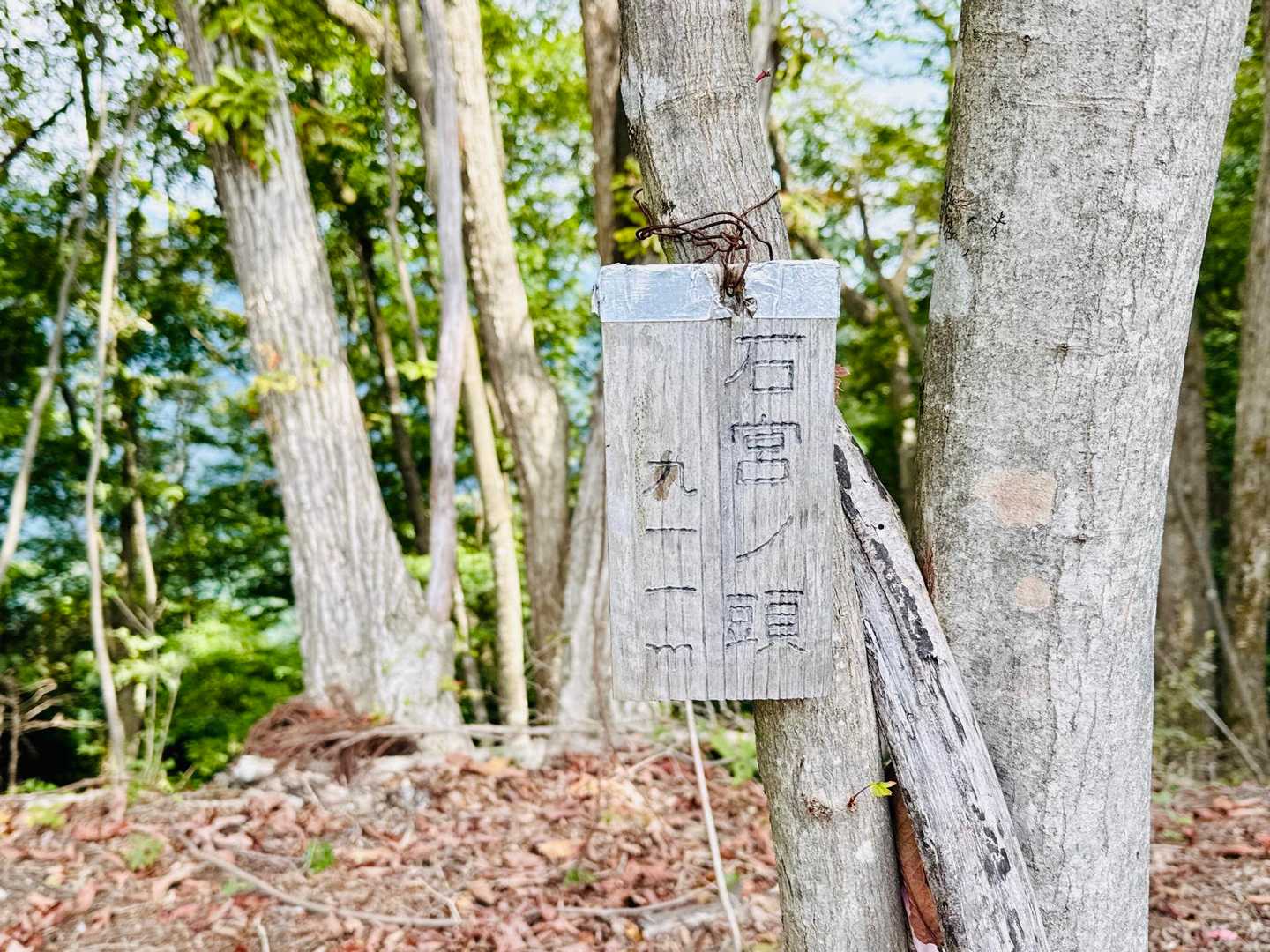 回り込んで到着した石宮ノ頭
山頂の向こうはやっぱり荒れてる様子
ｼｬｰﾅｲ (´ー｀)