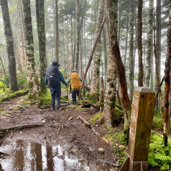 雨は止まず☔光小屋方面へ！