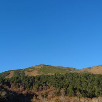 尾瀬ヶ原に向かう途中に見た至仏山