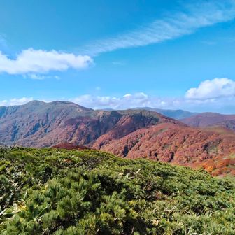 和賀岳から伸びる稜線