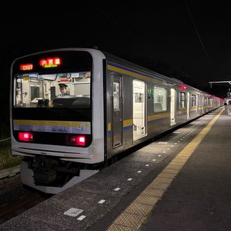 上総湊駅から内房線で木更津へ。