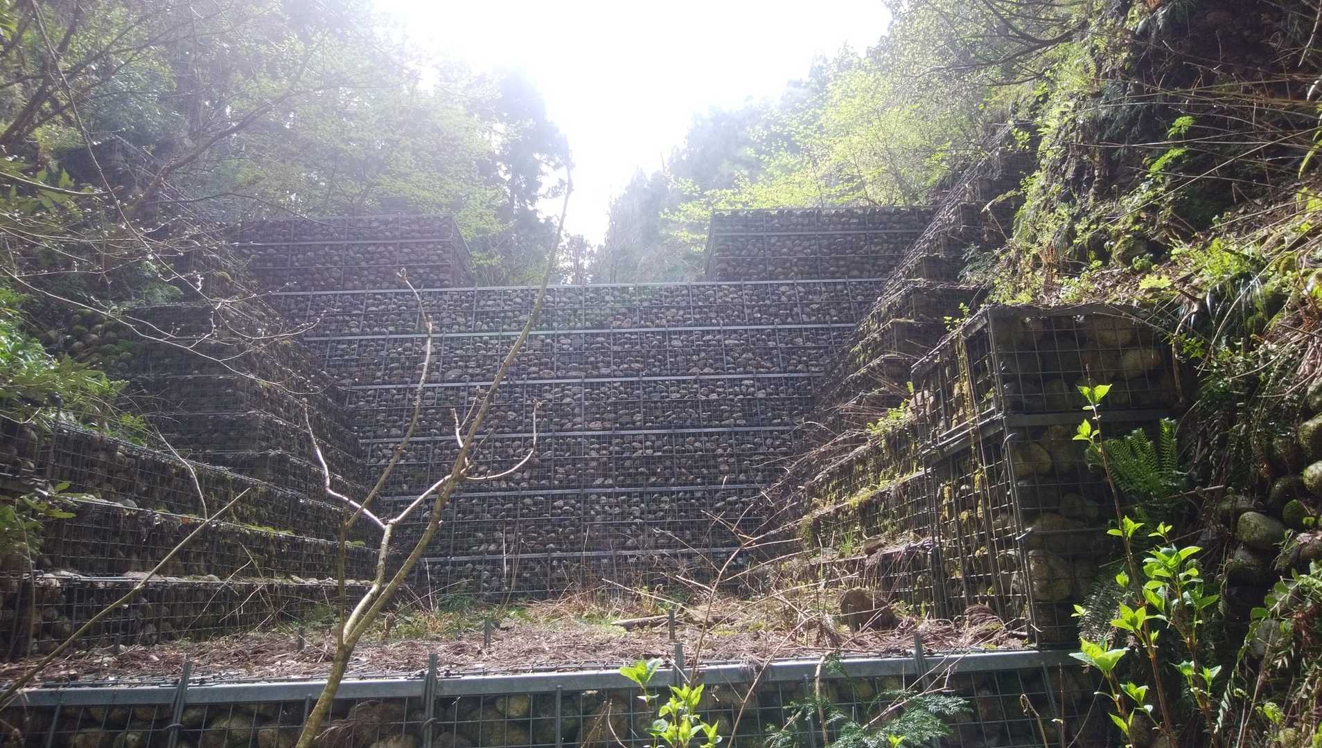 目の前に砂防ダム