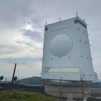 市街地からも目立っていた
航空自衛隊のレーダー基地