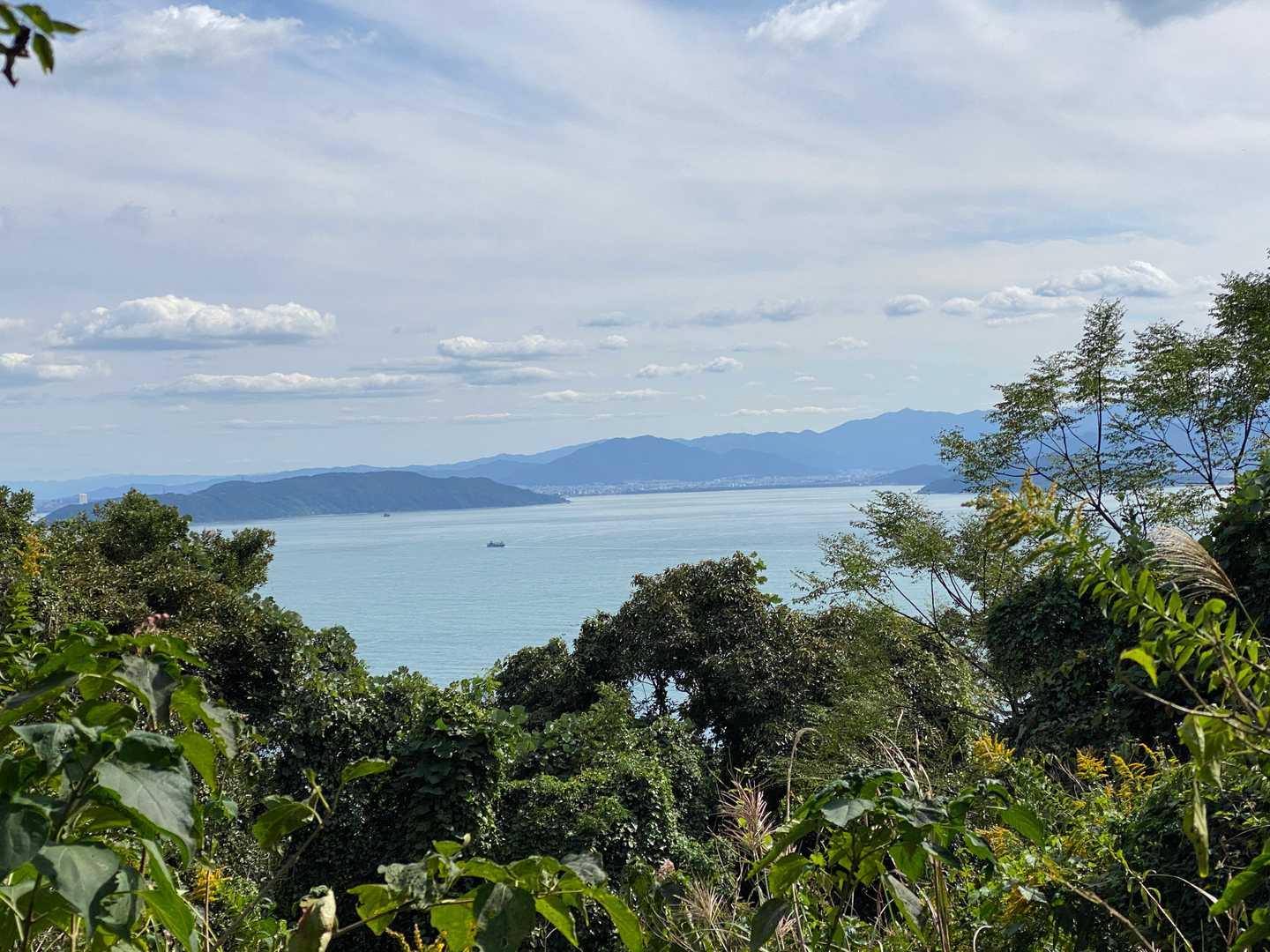 下山して海が見えました♪