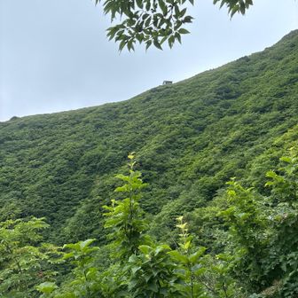 ユートピア小屋が見えてきました。
