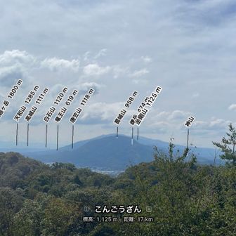 上の展望台からは金剛山⛰️葛城山、二上山⛰️