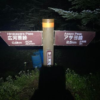 早川尾根小屋出発！お世話になりました😌

ほら！ココにアサヨ峰まで3時間って書いてあるけどYAMAPでは1時間10分くらいだった。

って今見たらYAMAPのコースタイム表記が変わってる‼️😳
この区間は2時間15分になってる❗️
しかもアサヨ峰〜早川尾根の頭も1時間→1時間55分になってる❗️😳

YAMAPのコースタイムって日々変わるんやな🤨
私が遅かったからじゃ無いよね…🧐