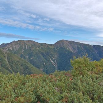 縦走路俯瞰その1（荒川岳、千枚岳）