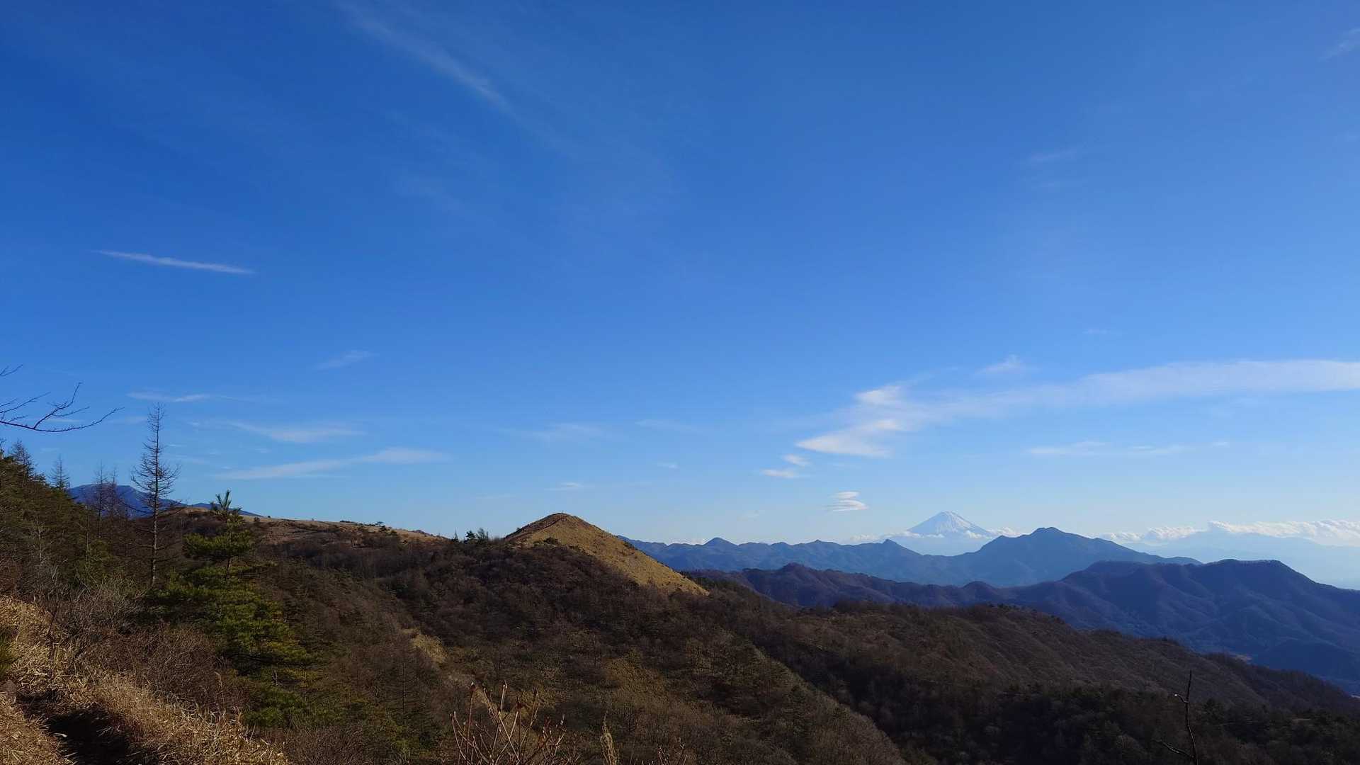 あの出っ張りが飯盛山かな？