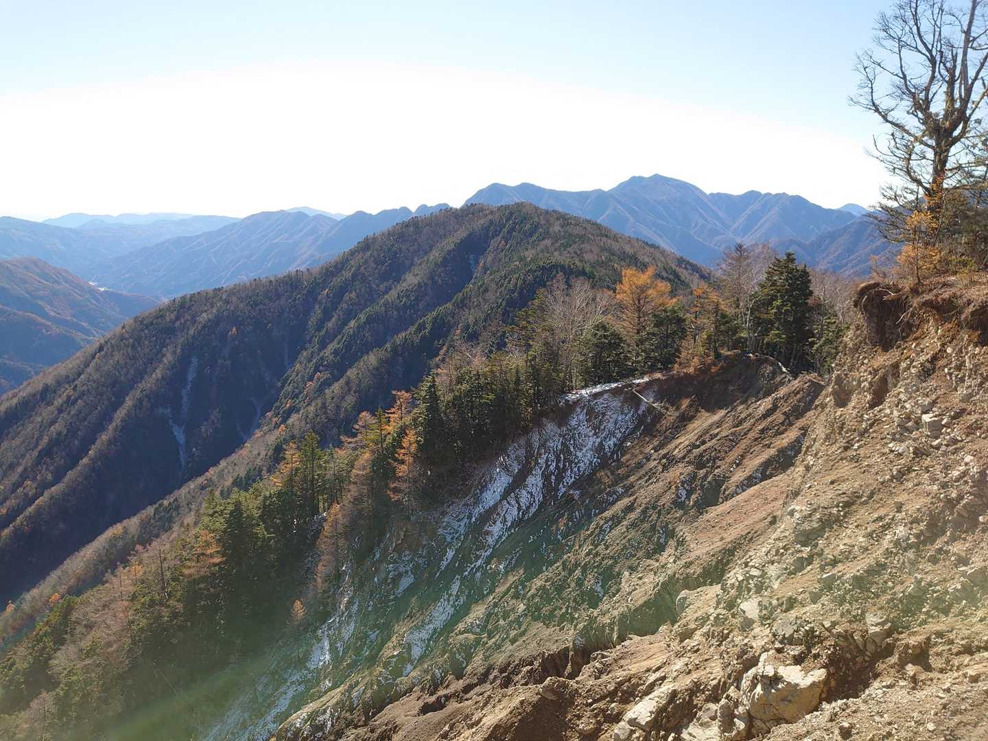 奥にダイムとショウム。
手前に毛無山。