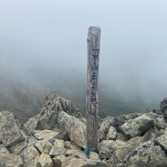 念願の水晶岳