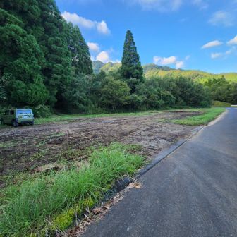 絵の具で塗ったような青い空
広い駐車場にはマイカーだけ
ここから登山口まで小一時間
苦手な舗装路を歩きます
（下山後じゃないから、まっいいか😅）