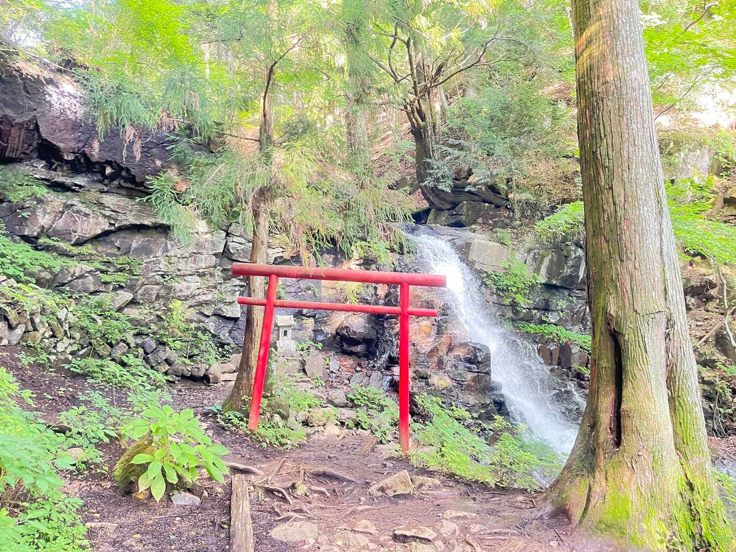 行きに撮らなかった⛩と滝を帰りに📸