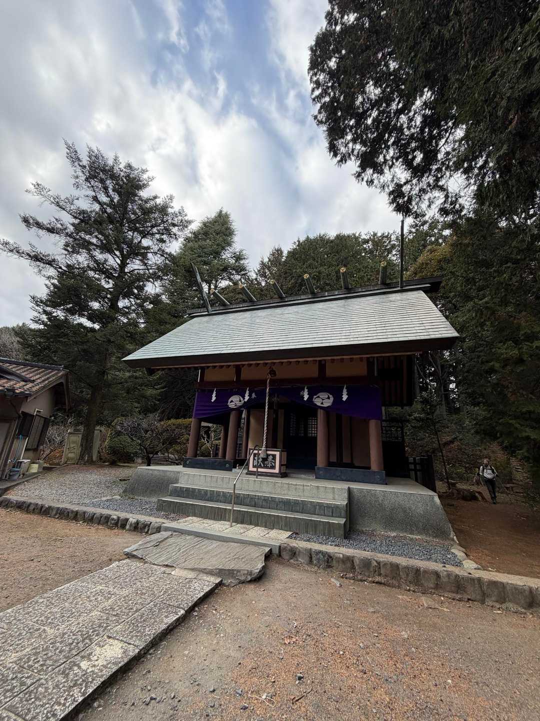 ハイキングコース出口の
天祖神社⛩️で初詣
