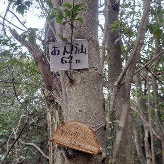 おんか山山頂標識