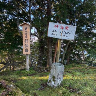 第17靡 行仙岳 1226.9m
点標名は「大峰山」。帰って調べてみたら、山上ヶ岳は「大峰山上」、八経ヶ岳は「弥仙山」でした。