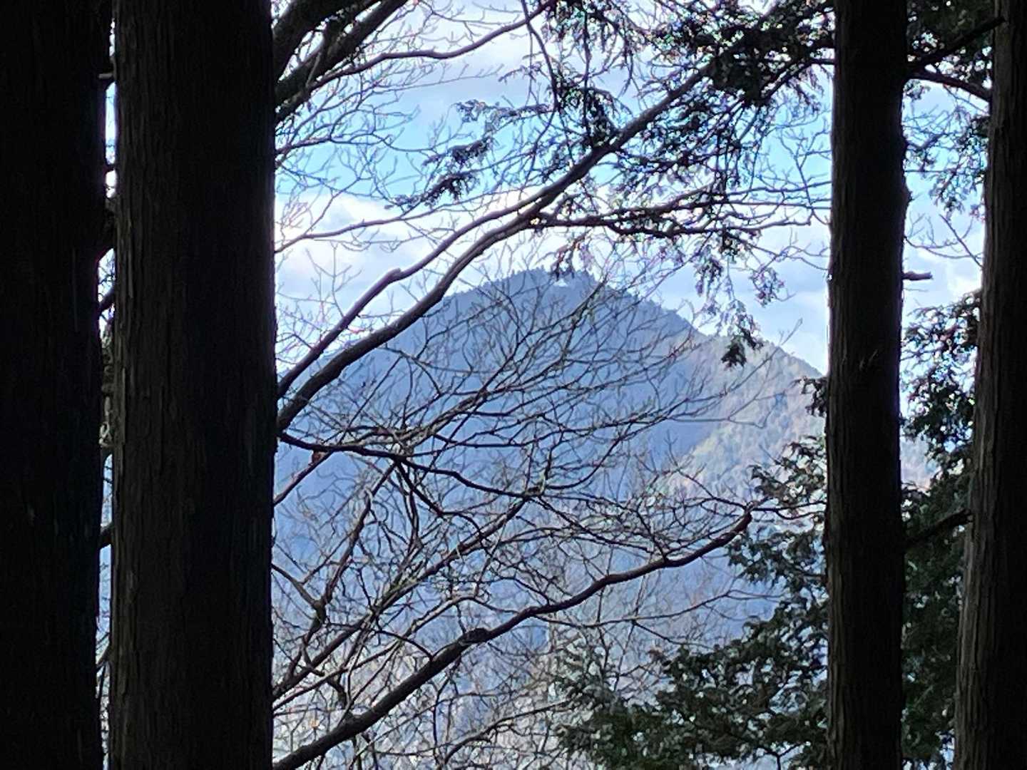 髯山が見えます　やはりここは狼煙の中継所だったのだろう