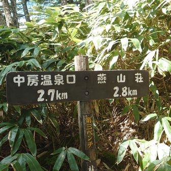 第三ベンチ　燕山荘 2.8km