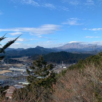 塩原の山が近づく。眼下に塩谷の道の駅😊