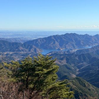 宮ヶ瀬湖と街並み