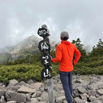 編笠山頂で権現岳も見れた！
いつかは権現岳もアタック