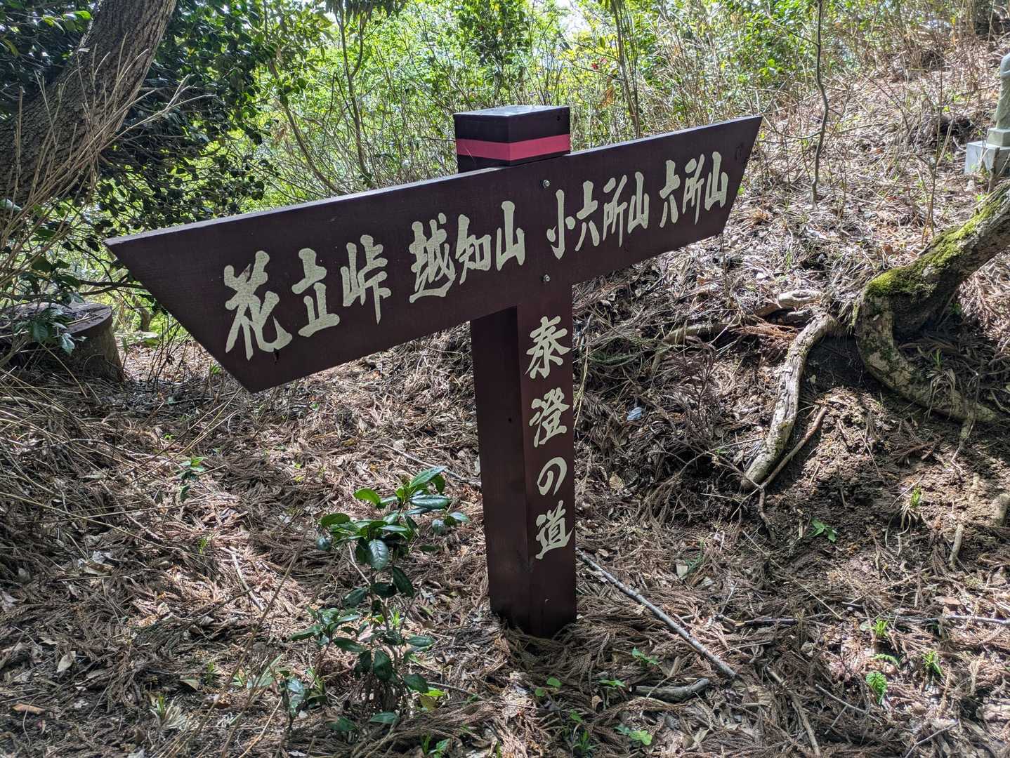 花立峠-雀ヶ峠-小六所山-六所山 往復コースの写真