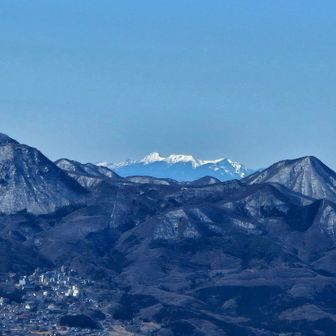 榛名の向こうに、真っ白な八ヶ岳
手前の建物群は伊香保温泉♨️