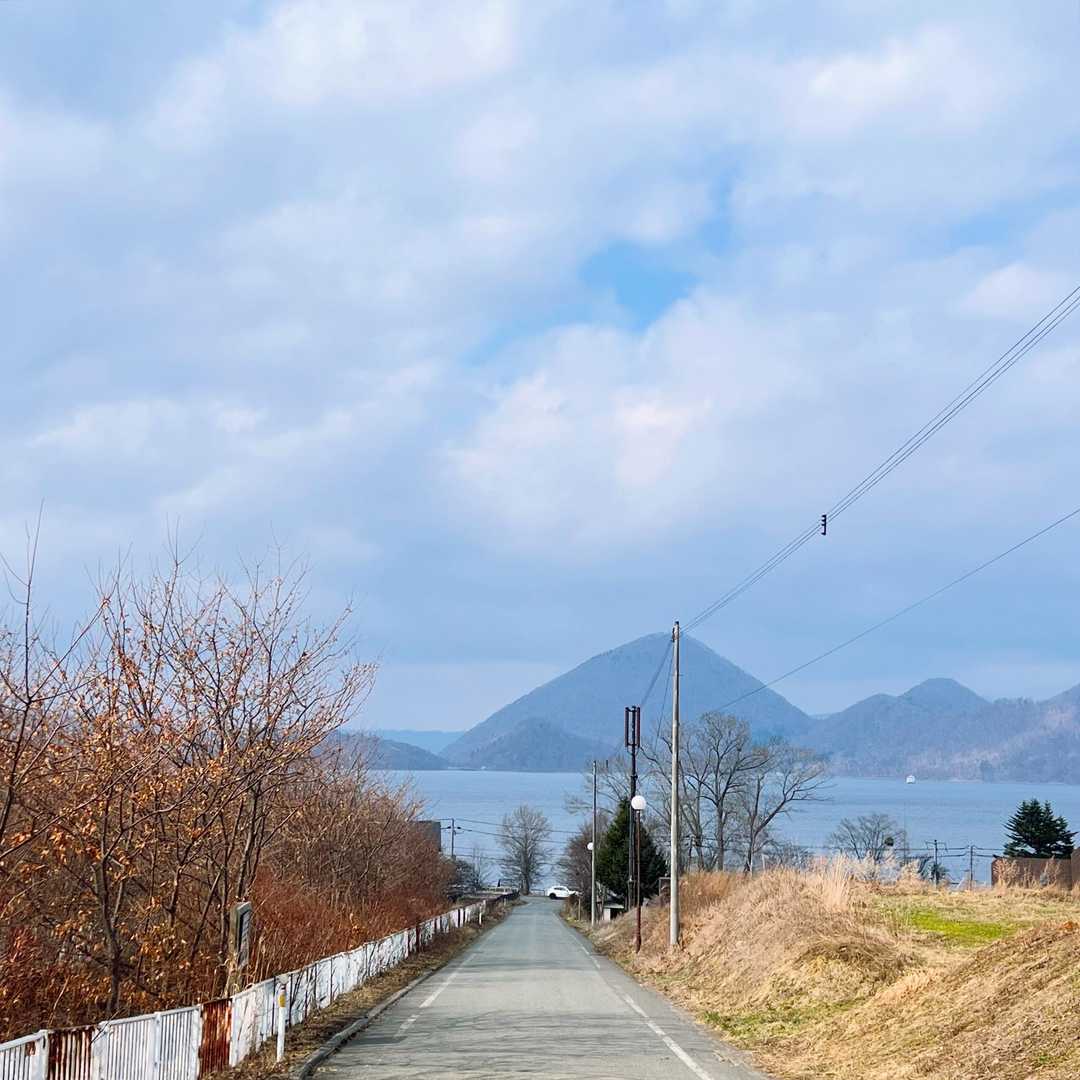 振り返ると洞爺湖✨