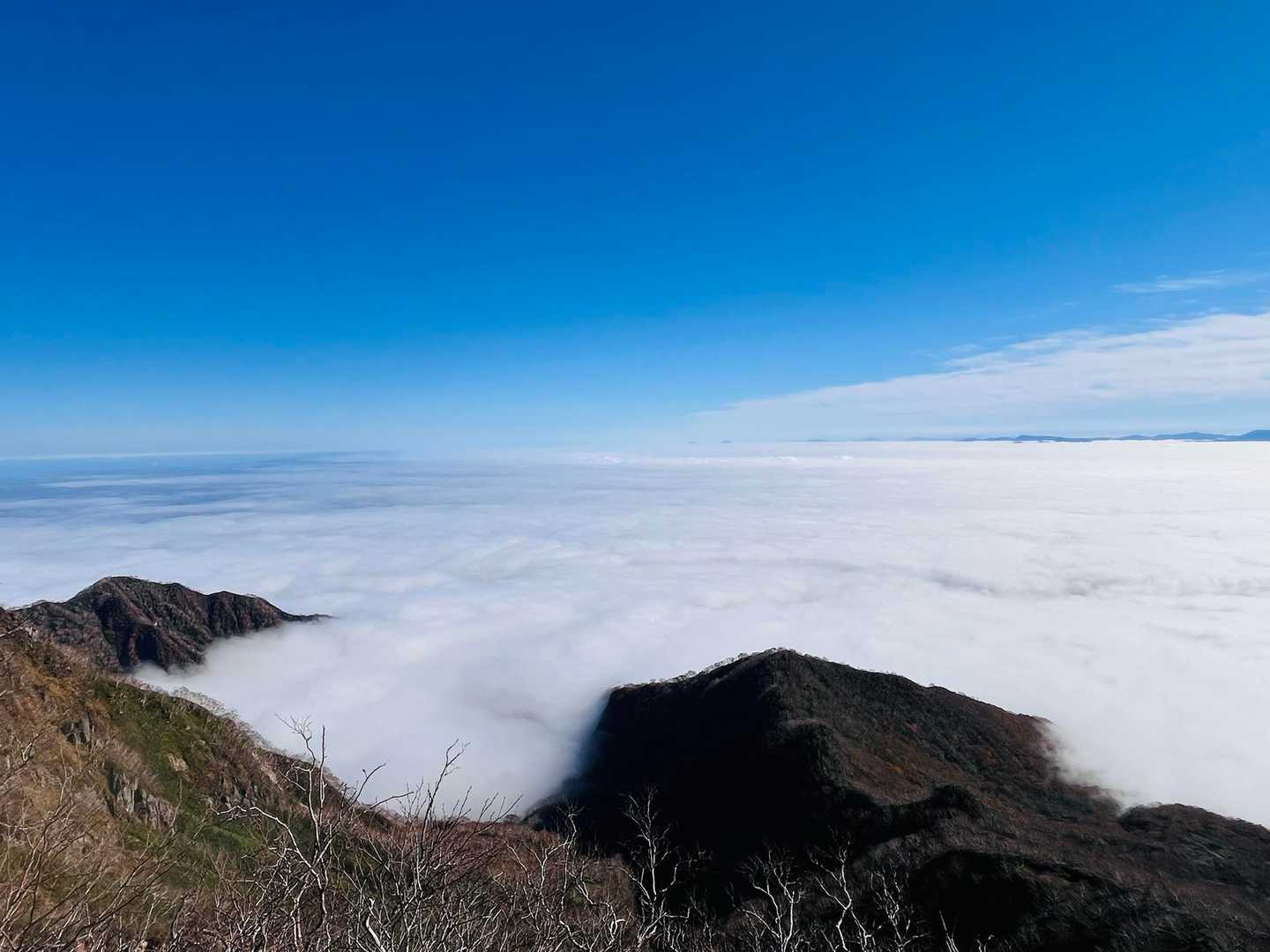 日本海の上は
薄青く解けて消えそう